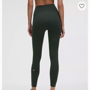 Lululemon Wunder Train High-Rise Crop 23" High-Waisted Legacy Green Leggings